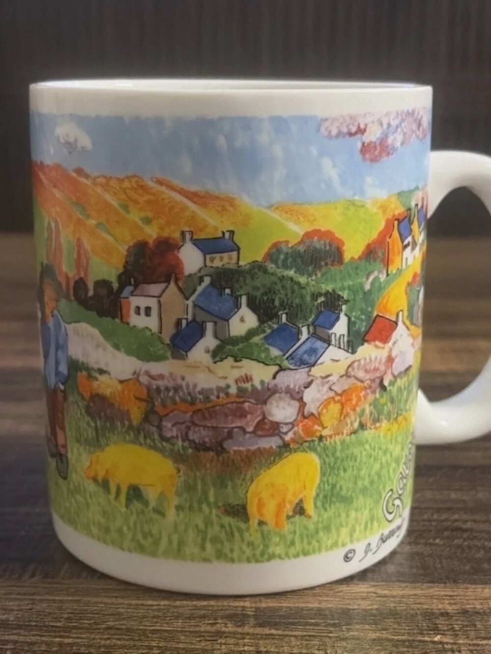 Vintage Chaleur Master Impressionists Paul Gauguin The Swineherd Art Coffee Mug